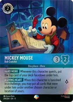 Mickey Mouse - Bob Cratchit EPIC 219/204 Winterspell HOLOFOIL Disney Lorcana - Image 1