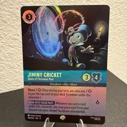 Disney Lorcana Jiminy Cricket - Ghost of Christmas Past 218/204 Winterspell Epic - Image 1