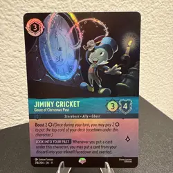 Disney Lorcana Jiminy Cricket - Ghost of Christmas Past 218/204 Winterspell Epic - Image 2
