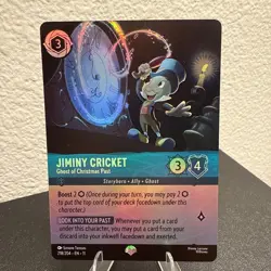 Disney Lorcana Jiminy Cricket - Ghost of Christmas Past 218/204 Winterspell Epic - Image 3