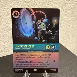 Disney Lorcana Jiminy Cricket - Ghost of Christmas Past 218/204 Winterspell Epic - Image 4