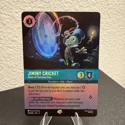 Disney Lorcana Jiminy Cricket - Ghost of Christmas Past 218/204 Winterspell Epic - Image 5