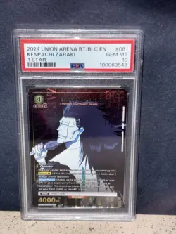 Kenpachi Zaraki 081 BT/BLC Bleach Union Arena 1 Star 4000 BP PSA 10 - Image 1