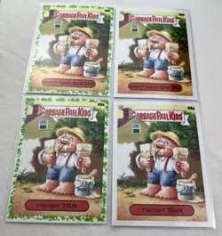 4 Card Lot Garbage Pail Kids Booger Green Sweet Treat Sawyer 99b Too Hot Tom 99a - Image 3