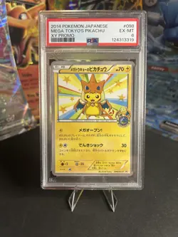 PSA 6 Mega Tokyo's Pikachu 098/XY-P 2014 Promo Rare Japanese Pokemon Card - Image 1