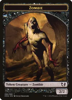 8x Zombie Token - NM - Duel Decks: Blessed vs. Cursed - mtg - Image 1
