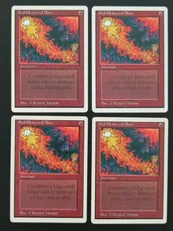 MtG | 4 X Red Elemental Blast | Unlimited Edition | Magic the Gathering | Set - Image 1