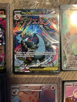 Pokemon TCG Holo Card Lot Mega Charizard X EX, Shaymin VSTAR, Talonflame - Image 2