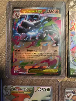 Pokemon TCG Holo Card Lot Mega Charizard X EX, Shaymin VSTAR, Talonflame - Image 3