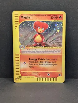 Magby 017/165 Expedition Base Set Holo Rare Pokemon TCG Nintendo e-reader MP+ - Image 1