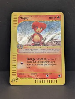 Magby 017/165 Expedition Base Set Holo Rare Pokemon TCG Nintendo e-reader MP+ - Image 3