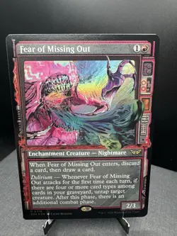 MTG Duskmourn House of Horror Fear of Missing Out Showcase Foil Mythic NM - Image 1