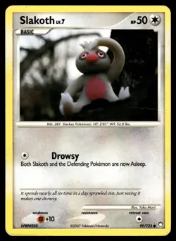 SLAKOTH - 99/123 Common Mysterious Treasures Pokemon MP - Image 1