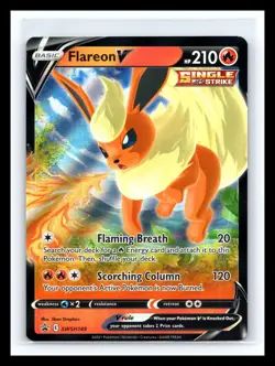 💥 Flareon V SWSH149 Pokemon Sword & Shield Black Star Promo 2021 HOLO - Image 1