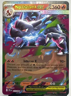 Pokemon TCG Mega Charizard X ex 🔥 013/094 Me02 Phantasmal Flames Double Rare - Image 1