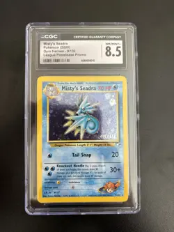 2000 Pokemon TCG Pokemon Misty's Seadra 9/132 Holo Prerelease CGC 8.5 NM/MINT - Image 1