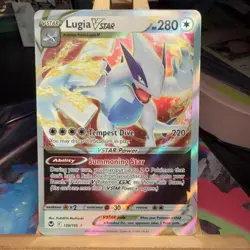 Lugia VSTAR 139/195 Silver Tempest Full Art Ultra Rare Holo Pokemon TCG MINT - Image 1