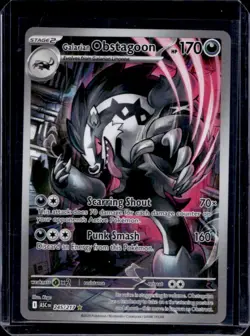 2026 Pokemon Galarian Obstagoon Full Art Illustration Rare #245/217 - Image 1