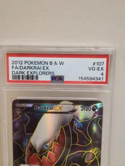 2012 Pokemon B & W FA/DARKRAI EX DARK EXPLORERS #107 VG-EX(PSA 4) - Image 3