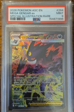 Pokemon Mega Gengar ex Special Illustration Rare 284/217 Holo PSA 9 - Image 1