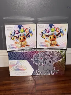Pokemon Prismatic Evolutions Lot 2x ETB + SPC Sealed Bundle Collection TCG - Image 1