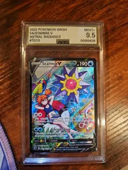 2022 Pokemon Sword & Shield Full Art Starmie V Astral Radiance #TG13 AGS 9.5 - Image 1