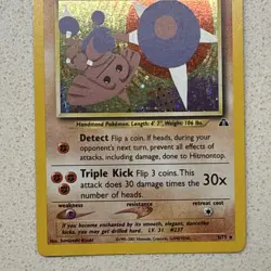 Pokemon Hitmontop 3/75 Neo Discovery 1st Edition Holo Rare 60HP Eng 2001 - Image 3