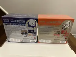 Pokemon TCG Sword & Shield Sun And Moon Elite Trainer Box Set of 2 ETBs Sealed - Image 4
