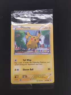 Pokemon TCG *SEALED* Pikachu Build-A-Bear Stamped Workshop Promo 20/108 Promo NM - Image 1
