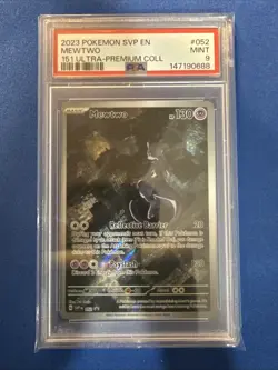 Pokemon TCG Mewtwo 052 Full Art Black Star Promo Scarlet & Violet 151 PSA 9 - Image 1