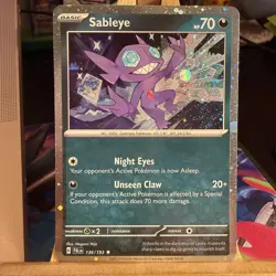 Sableye 136/193 SWIRL/HOLO BLEED Paldea Evolved Cosmos Promo Pokemon TCG MINT - Image 1