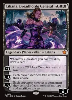 Liliana, Dreadhorde General x1 1x FOIL Foundations NM MTG - Image 1