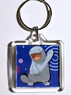 Wooper & Quagsire Double-Sided Johto Charm - Acrylic Pokemon Keychain - Image 2