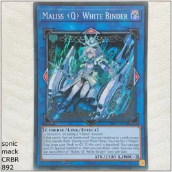 Maliss Q White Binder - CRBR-EN019 - Super Rare 1st Edition Yugioh - Image 1