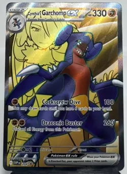 Pokemon Cynthia's Garchomp ex 204 Sv Scarlet & Violet Black Star Promo Holo Card - Image 1