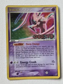 Deoxys Attack Forme Reverse Holo Rare EX Deoxys Stamped 17/107 MP Pokemon Card - Image 2