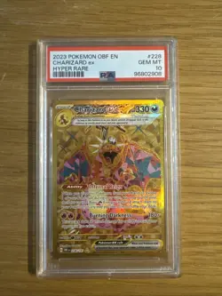 PSA 10 Charizard EX 228/197 Pokemon Obsidian Flames Gold Secret Rare Card - Image 1