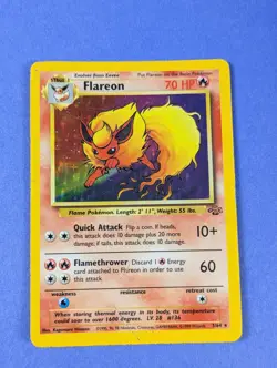 Flareon - 3/64 - Holo Unlimited Jungle - Pokemon Card - DMG - Image 1