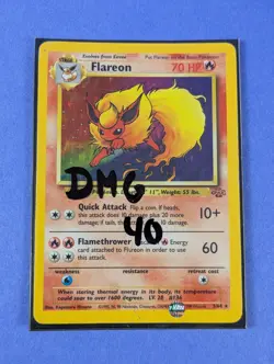 Flareon - 3/64 - Holo Unlimited Jungle - Pokemon Card - DMG - Image 3