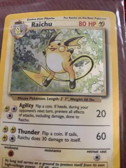 Raichu 14/102 - Base Set Unlimited - WOTC Holo Rare Pokemon Card - Vintage - Image 4