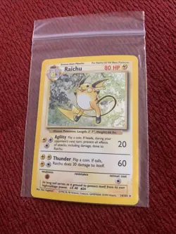 Raichu 14/102 - Base Set Unlimited - WOTC Holo Rare Pokemon Card - Vintage - Image 5