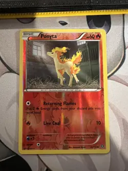 Pokemon Card Ponyta 16/114 XY Steam Siege Reverse Holo Foil Rare 2016 NM - Image 1