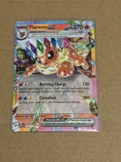 Pokemon TCG Flareon EX Prismatic Evolutions Double Rare Holo Card 014/131 - Image 1