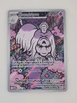 Pokemon TCG Houndstone 145/132 2025 Mega Evolution Illustration Rare Card - Image 1