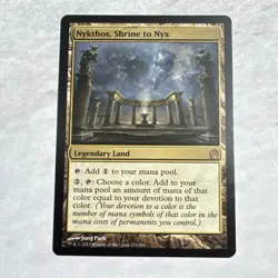 WOTC Nykthos Shrine to Nyx Theros Rare Legendary Land Regular 223 English - Image 1