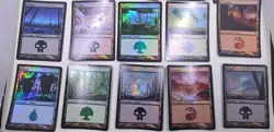 MTG Foil Basic Lands Lot Of 25 NM English Magic The Gathering (25) - Image 3
