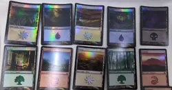 MTG Foil Basic Lands Lot Of 25 NM English Magic The Gathering (25) - Image 4