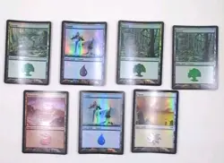 MTG Foil Basic Lands Lot Of 25 NM English Magic The Gathering (25) - Image 5