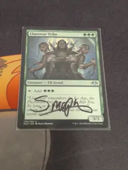 1x Signed Llanowar Tribe Magic The Gathering Staple - Image 1