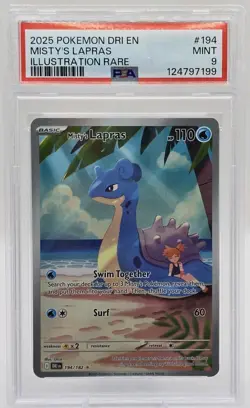 Misty's Lapras 194/182 Sv10: Destined Rivals Holo IR Pokemon - PSA 9 - Image 1